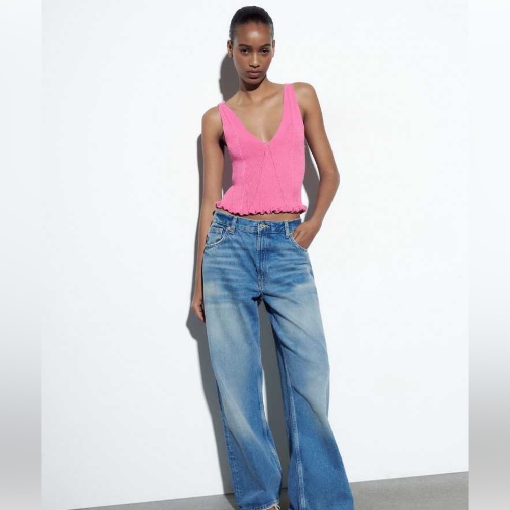 [ ₹880 ] Zara Ribbed Top - Picture 4 of 8